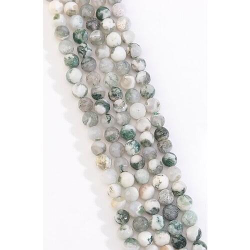 CKysee 1pcs/lots crystal natural flower white tree pattern faceted stone beads round bracelet jewelry gifts jewelry accessories