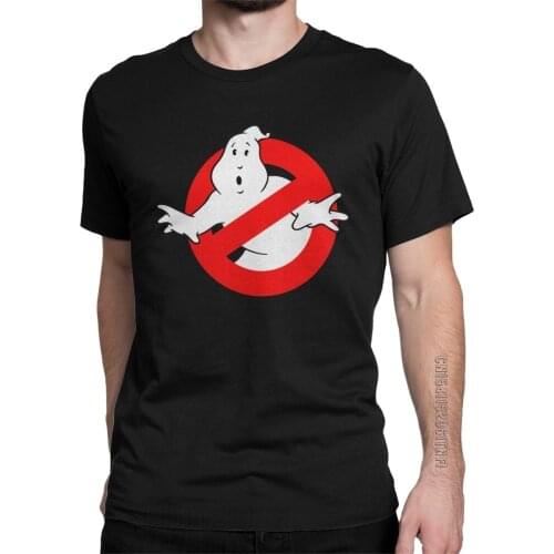 Ghostbusters Logo Marshmallow T Shirt Mens Pure Cotton Humor T-Shirt O Neck Tees Classic Short Sleeve Tops Plus Size