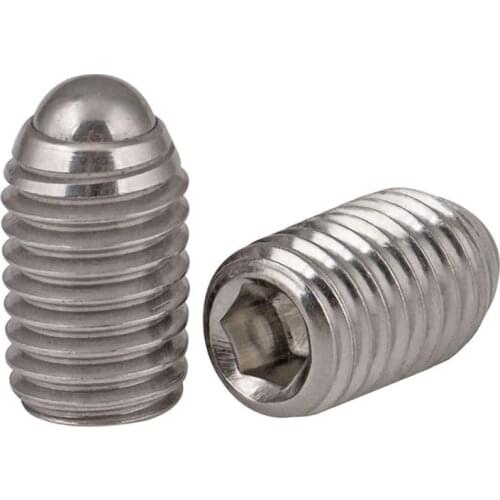 M3 M4 M5 M6 M8 M10 M12 M16 Hex Socket Spring Ball Plunger Grub Point Set Screw Bolt 304 Stainless Steel