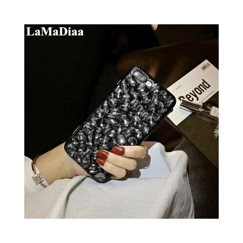LaMaDiaa Luxury Rhinestone Phone Cases Diamond Bling Phone Cover Coque Fundas For IPhoneX XS MAX XR 6 6S 7 8PLus Soft Back Cover