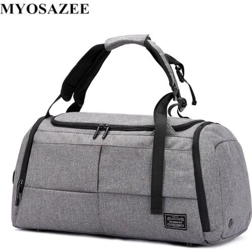 MYOSAZEE Brand High Capacity Travel Bag Men Leisure Business Multifunction Rusksack Male Fashion Backpack Casual Handbag Women