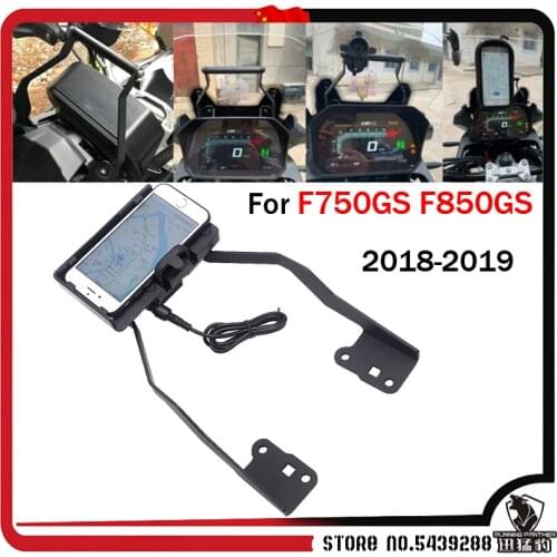 Motorcycle Phone USB and Wireless charging Navigation bracket Plate Phone Stand Holder For BMW F750GS F850GS F 750 GS F 850 GS