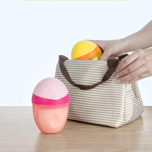 Portable Food Box Baby Feeding Milk Powder Dispenser Container Cartoon Single Lattice Compartment Infant Food Storage Organizer
