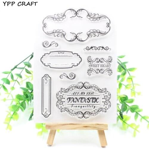 YPP CRAFT Sweet Frame Transparent Clear Silicone Stamps for DIY Scrapbooking/Card Making/Kids Fun Decoration Supply M47
