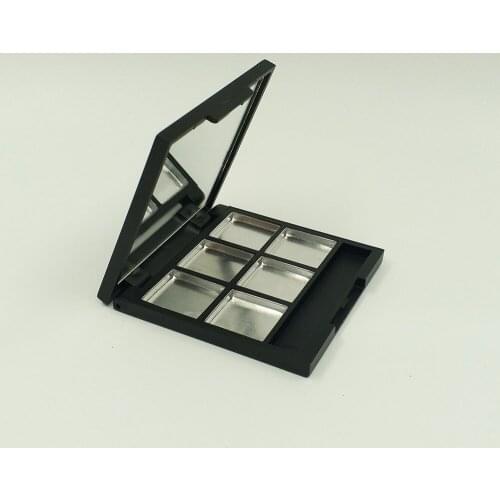 Empty 6 colors Eyeshadow Pallete Make up case with mirror WYL
