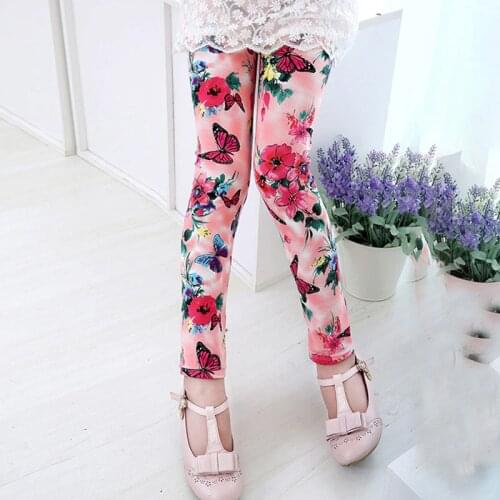 Multi Color Girl Pants Printing Flower children pants Autumn kids leggings skinny girls leggings Kids Clothing CX985882