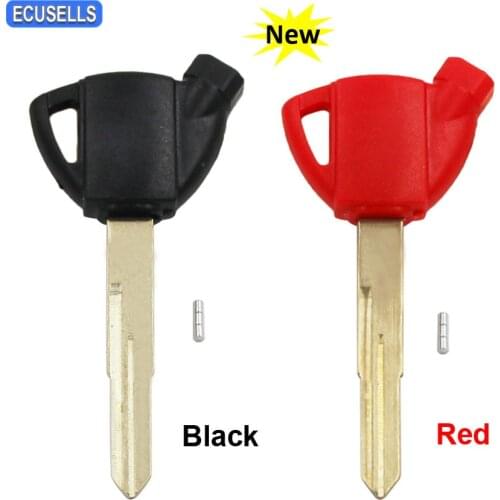 Transponder Remote Key Shell Case with Magnet Type A for Burgman AN650 for Suzuki GEMMA250/400/650 Uncut Blade Black Red Color