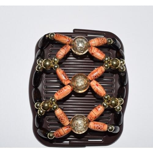 Standard comb colour wooden bead and bead in bead 20pcs/lot magic comb