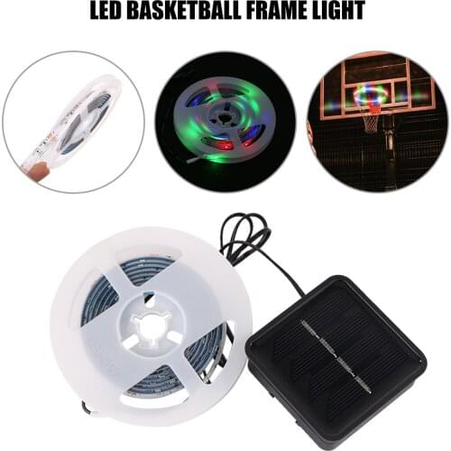 Solar LED Basketball Hoop Rim Light Playing At Night Shooting Accessories Basketball Rim LED Strip Lamp Sports Entertainment