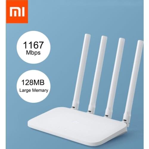 Xiaomi Mi WIFI Router 4 WiFi Repeater 1167Mbps Dual Band 2.4G 5Ghz 802.11AC Four Antennas APP Control Gigabit Wireless Router