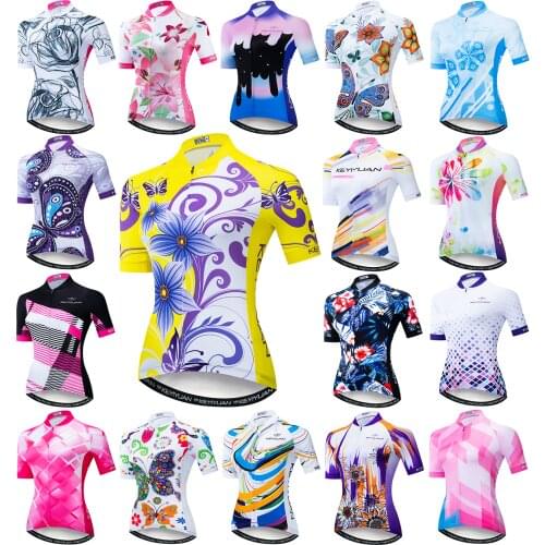 KEYIYUAN Women Cycling Jersey Racing Road Bike Cycle Top Summer Bicycle Clothes Shirt MTB Maillot Ciclismo Hombre Cycliste Femme
