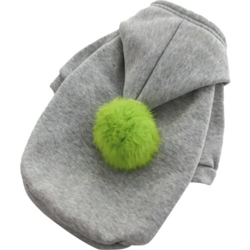 Winter Pet Clothe Dogs Pompom Hoodie Puppy Hooded Sweatshirt Warm Coat Sweater Cold Weather Costume For Small Medium Large Dog