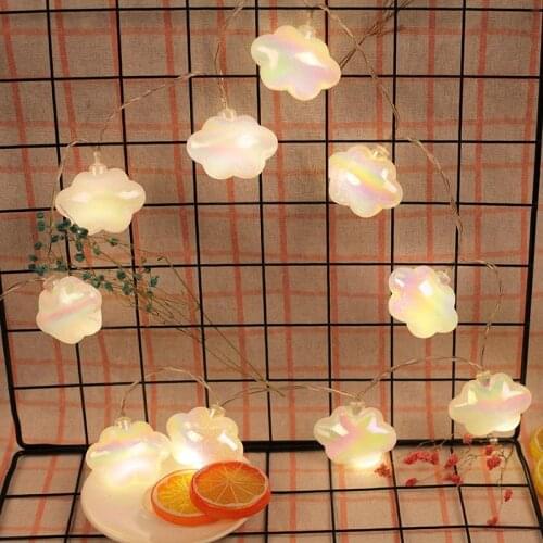 1pcs 1.2m10led 2.5m20led Light String Festoon Cloud Shape Garland Lights Strings Fairy Light Christmas Festival Party Decoration