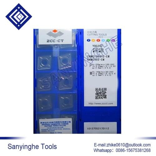 Free shipping high quality 10pcs/lots YBG202 CNMG120412-EM cnc carbide turning inserts