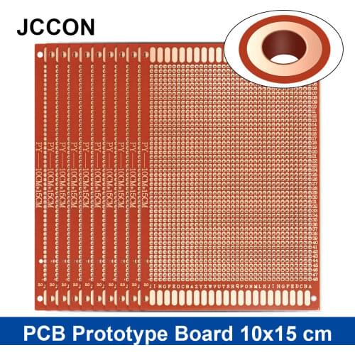 10Pcs PCB Prototype Board 10x15 cm Circuit Protoboard Universal DIY Matrix Single Row Continuous Hole Soldering Plate
