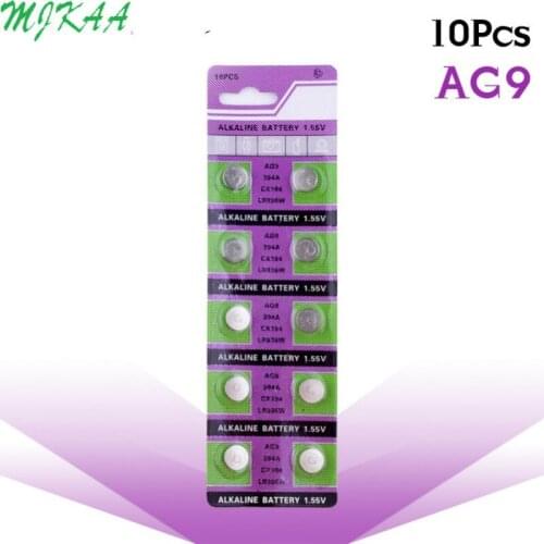 10PCS/pack AG9 SR936SW Watch Cell Coin Battery SR936 936A 194 394 394-1W 280-17 x10 1.55V