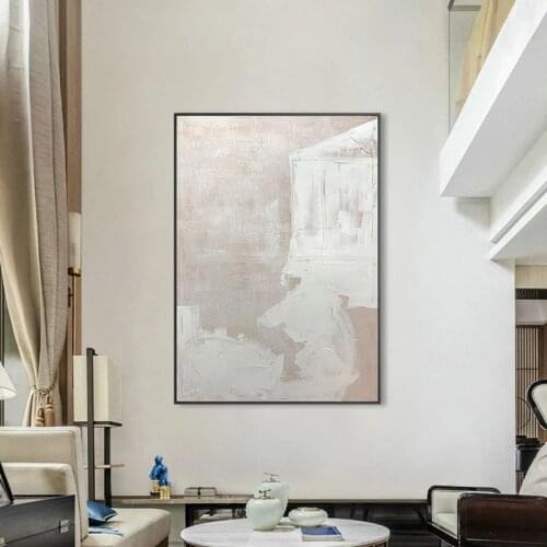 100% Hand Painted Canvas Paintings Pure Color Hand Painted Abstract Oil Wall Art Decoration Nordic Light Luxury Villa Painting