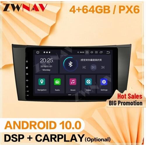 2 din For Benz E-Class W211 CLS W219 Android 10.0 Multimedia player Screen Car video audio Radio GPS Navi head unit auto stereo