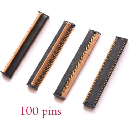 2pcs 100 pins 100 pin LCD display screen FPC Connector plug logic on motherboard board For Samsung tab 90 pins 90pin