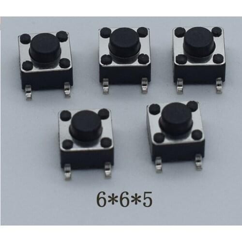 20pcs Stick slice black 6*6*5 Micro switch