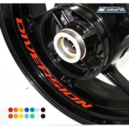 8 X custon inner rim decals wheel reflective sign Stickers stripes FIT DIVER 510N