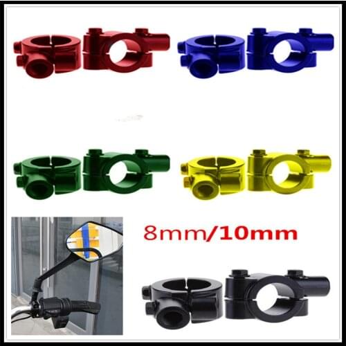 2Pc colorful Motorcycle Rear View Mirror Holder Adapter for YAMAHA XV 950 RACER TDM 900 MT125 MT125 MT01 VMAX