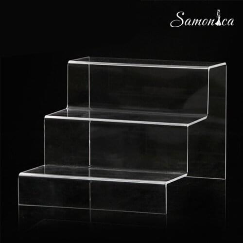 Acrylic Transparent 3 Layer Jewelry Display Rack Storage Rack Bracket Lipstick Cosmetic Counter Display Bracelet Display