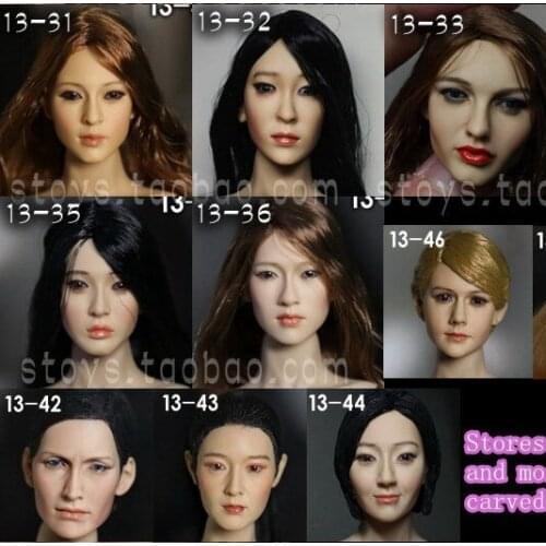 1/6 scale figure accessories female head shape for 12" action figure doll accessories head carved not include body,clothes 13-42