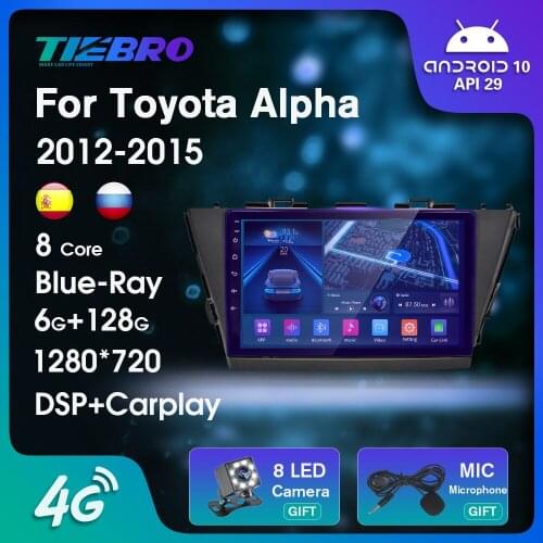 Blu-ray IPS Screen Car Radio For Toyota V Plus Prius Alpha LHD 2012-2015 GPS Navigation Auto Radio 2DIN Android10.0 Car Receiver