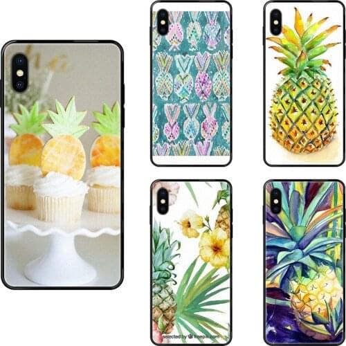 Les Meilleurs Black Soft TPU Phone Cover Case Capa Hawaiian Pineapple Tropical Watercolor For Galaxy A70 A71 A70E A5 A6 A7 A8