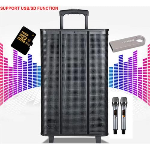Private mould 120W Bass DJ Big Power Wholesale SANSUI 12Inch Wooden Box Portable Wireless Trolley Speaker For Home Hotel Party