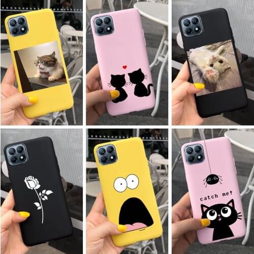 For Oppo Reno 4 SE Case Soft TPU Hard Working Cat Bumper Shockproof Cover Case For Oppo Reno4 SE 4SE PEAT00 Phone Cases 6.43