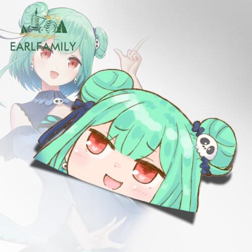 EARLFAMILY 13cm x 7.7cm for Hololive En Waterproof Decal DIY Occlusion Scratch Bumper Decoration Vehicle Car Graffiti Sticker