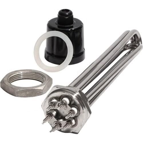 1 1/4" BSP/DN32 Immersion Boiler Heater with Accessories 304 Stainless Steel 3KW/4.5KW/6KW/9KW/12KW Electric Heating Element