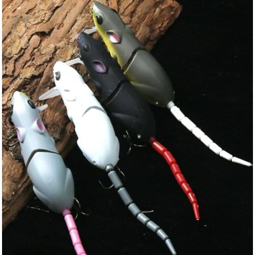 Hercules 1PCS Mouse Fishing Lure 8.5cm 15.5g Aritificial Wobblers Hard Plastic Baits Diving 0-0.5m Fish 2020 New Wobbler Tackle