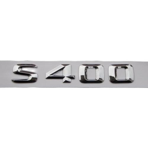 Chrome 3D ABS Plastic Car Trunk Rear Letters Badge Emblem Decal Sticker for Mercedes Benz S Class S400