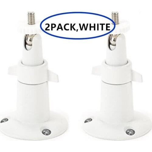 2Pack CCTV Accessorie Metal Adjustable Mount Wall Table Ceiling Security Bracket Indoor Outdoor For Arlo/Arlo Pro Camera(White)