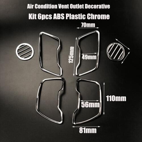 6pcs kit car styling air vent outlet decorative trim auto accessories case for Kia Sportage R 2011 2012 2013 2014 2015 2016