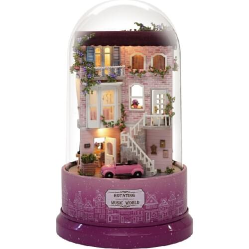 CUTEBEE Doll House Miniature DIY Dollhouse With Furnitures Wooden House Toys For Children Birthday Gift Street Corner B031