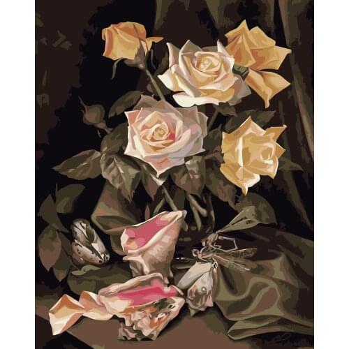 MaHuaf-i513 Shells Rose locust Still life DIY oil painting by numbers Europe decoration artwork canvas painting for living room