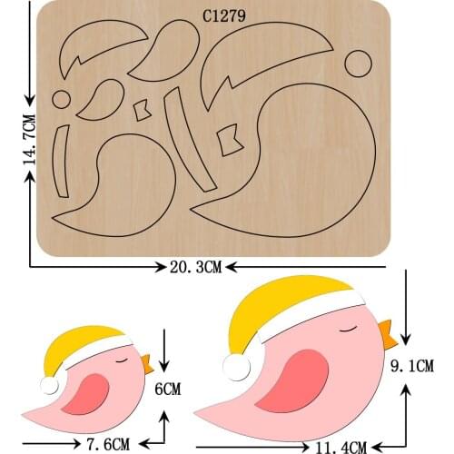 New bird Wooden die Scrapbooking C-1279 Cutting Dies Multiple sizes