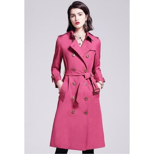 Obrix 6 Spring Autumn Female Trench Classic Double Breasted Shortened Sleeve A-Line Casual Trench For Women