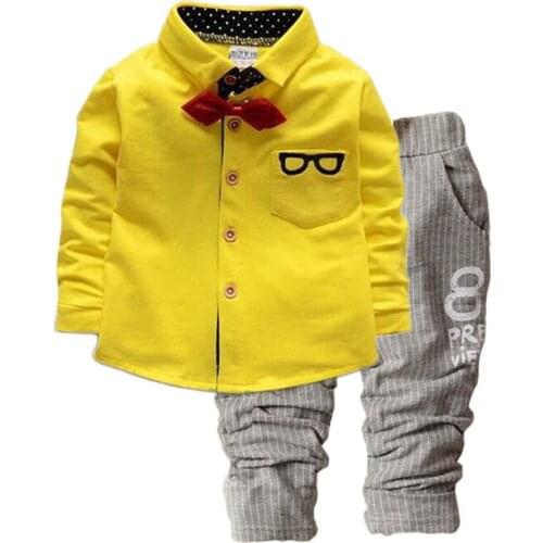 0-4 Years Spring Autumn Toddler Boys Cotton Formal wear 2pcs Casual Clothes Set Baby Kids Jacket Coat Pants Clothing Sets