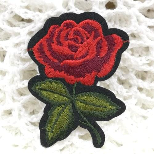 7.3x5.6 Flowers Patches Iron On Patches For Clothing DIY Fabric Badge Stickers Embroidered Appliques Clothes Repair Crafts