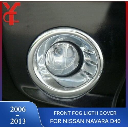 Car front fog light cover lamp Accessories For Nissan Frontier Navara D40 2006 2007 2008 2009 2010 2011 2012 2013 Parts Chrome
