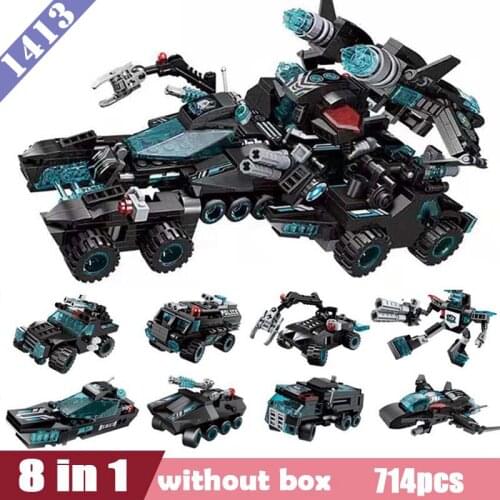Enlighten Building Block High-Tech Era 8 in1 the Chariot Shadow Pulse Combat Vehicle Educational Bricks Toy