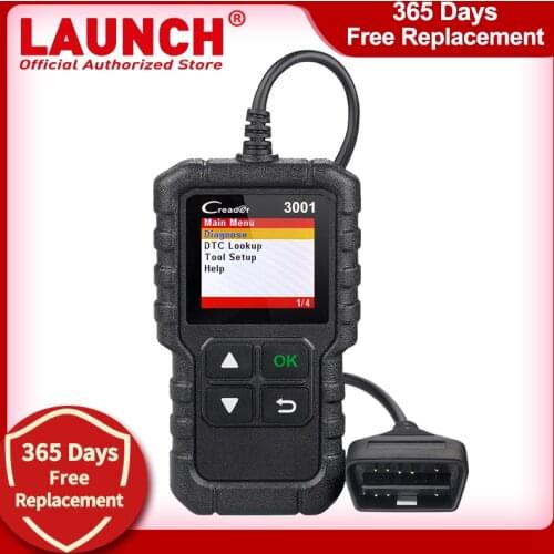 LAUNCH CR3001 OBD2 Code Reader Lifetime USB Update Auto Diagnostic Tool Datastream DIY OBDII Scanner Creader 3001 KW590 YA101