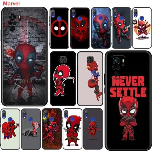Silicone Cover Deadpool Marvel Cartoon For Xiaomi Redmi Note 10 10S 9 9S Pro Max 9T 8T 8 7 6 5 Pro 5A Phone Case