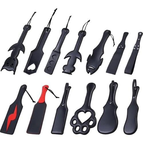 SM Bondage Sexy Whip For Couples Leather Fetish Whip Sluts Paddles Slave Bitch Slut SM Flog Spank Paddle BDAM Beat Adult Sex Toy