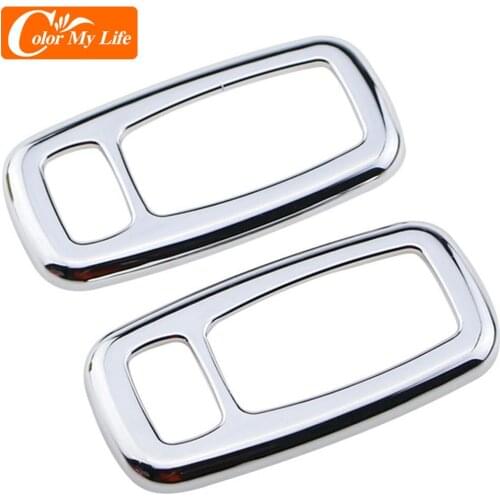 For Kia Sportage SL 3 R 2011 - 2015 Sportage3 SportageR 2Pcs/Set ABS Chrome Sun Visor Interior Reading Light Trim